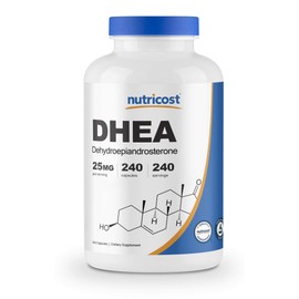 Nutricost DHEA 25mg, 240 Capsules - Gluten Free, Soy Free, Non-GMO, Supplement