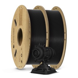 ANYCUBIC PLA Plus (PLA+), RFID 3D Printer Filament 1.75mm Bundle, High Toughness, Dimensional Accuracy +/- 0.02mm, Print with Most FDM 3D Printers, 1KG Spool, 2kg, Black + Black