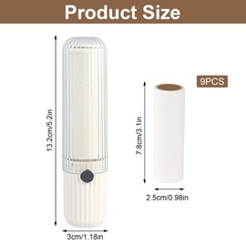 Lint Roller, Clothing, 10 Rolls of 30 Sheets and 1 Dispenser, Reusable Lint Roller, Replacement Rollers for Pet Hair, Clothes, Sofa, Bed, Cat Hair and Dog Hair