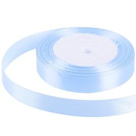 Blue Satin Ribbon - 25M, 15mm Thick for Gift Wrapping, Crafting, Hair Bows, Christmas, Weddings, Parties, Balloons, Cars