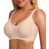 VRVOICE Womens Wireless Bras V Mesh Push Up No Underwire