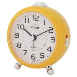Casio TQ-149-9JF Alarm Clock, Desk Clock, Yellow, Analog, Small, Snooze, Light