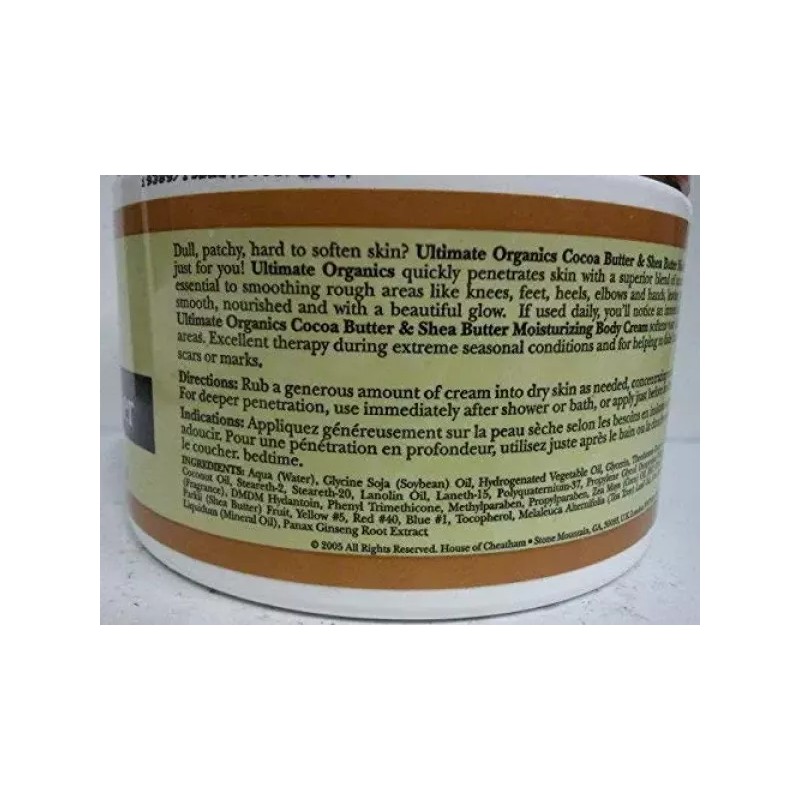 궁극의 코코아 버터 시어 8온스. 병 Ultimate Cocoa Butter Shea