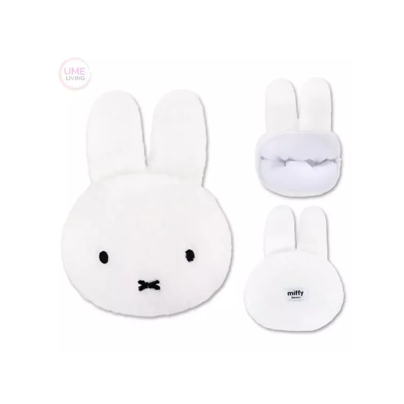 Miffy 미피 얼굴 파우치 뽀글이 미니 화장품 가방 동전지갑 Miffy