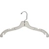 Extra Strong Clear Plastic Top Hanger with Notches and Swivel