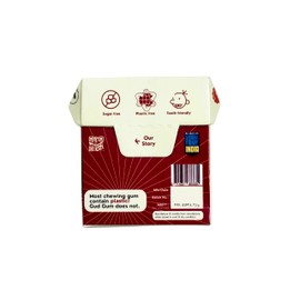 GUDGUM Natural & Sugar-Free Chewing Gum – Plastic-Free, Biodegradable, Vegan (Pack of 6, Raspberry)