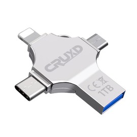 CRUXD USB OTG Flash Drive CrossShape USB Photo Stick, Portable Mini USB Storage Device External Storage for iPhone/iPad/Computer/Laptop/PC/Android External Data Storage:_512GB