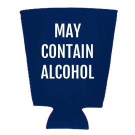 Coolie Junction May Contain Alcohol Pint Glass Coolie; Neoprene, Collapsible - Royal Blue, Single