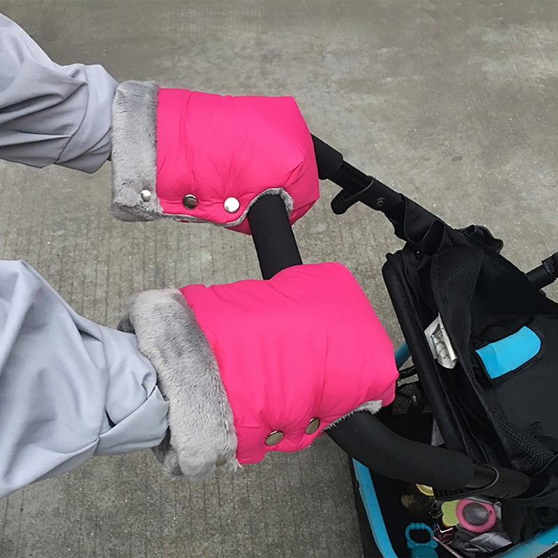 2 Pcs Stroller Gloves Waterproof Warm Comfortable Pushchair Hand Muff