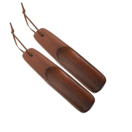 EatingBiting 2Pcs Shoehorn Shoe Horn Short Handle Wooden Small Travel for Wear Shoe Helper, Travel Shoe Horns for Men,Women,Portable Pocket Shoehorn, Boot Jacks, Easy to Take for Travel Use