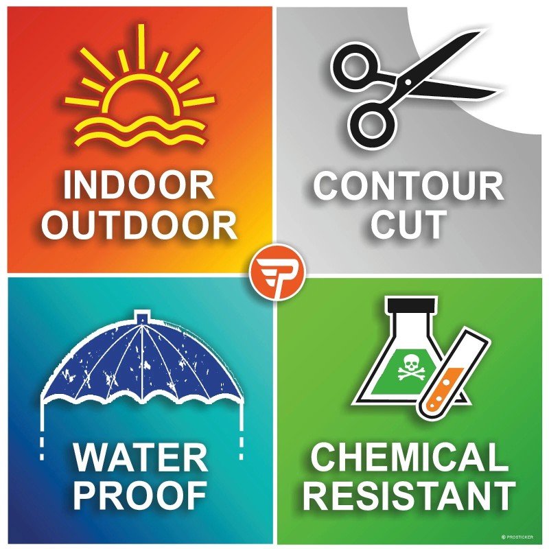 ProSticker Vietnam Combat Veteran Decal USA Flag Military 4" ProSticker