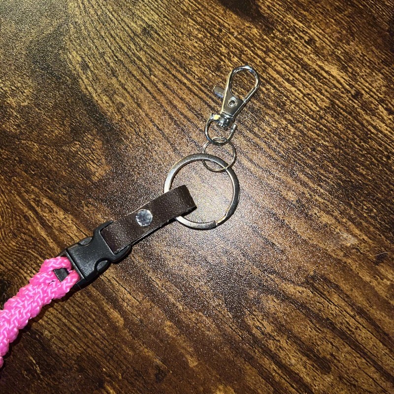 Fish bone EDC PINK!!! paracord bullet,, Keychain Paracord !!! all