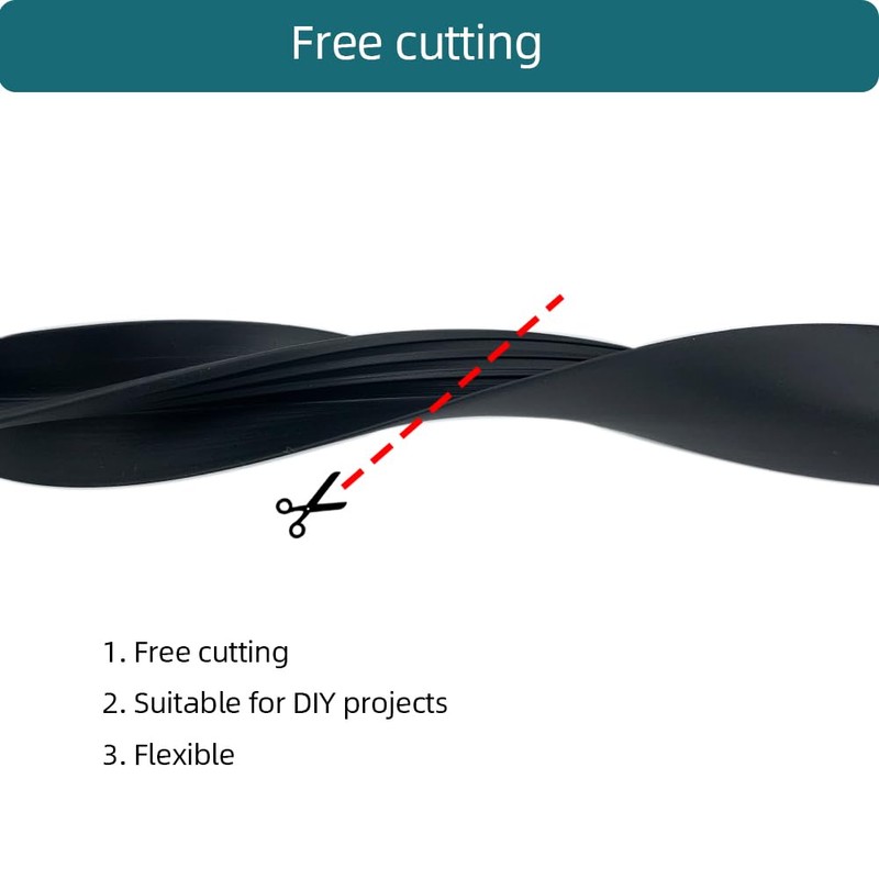 Tintvent T Rubber Trim Molding, Fit 1/2 inch Edge, Edging
