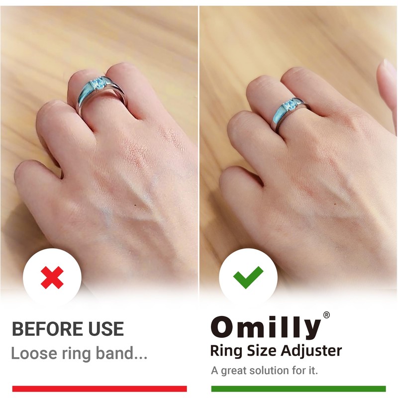 Omilly Ring Sizers for Loose Rings,144 Pack 16 Sizes 6
