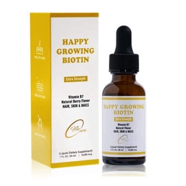 Happy Growing Biotin Liquid Drops for Hair Growth, 1 oz