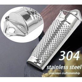 Nutmeg Grinder, Stainless Steel, Dishwasher Safe, Kitchen Grater, Versatile for Ginger, Garlic, Walnuts, Nuts, Truffle Grater