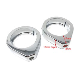 Alchemy Parts Motorcycle Metal Fork Clamps for Indicators for 41mm Diameter Forks | CHROME Turn Signal Holders for Roadsters, Café Racers and Choppers, Bobbers and Custom Project Motorbikes