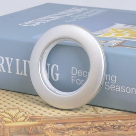 Ailejia 20 Pack Curtain Grommets Lnner Diameter Silencer Sliding Grommet Kit Sheers Grommets Reusable Silencer Sliding Easy snap Install Silver 1.7 Inch Inner Diameter Fasteners (Silvery)