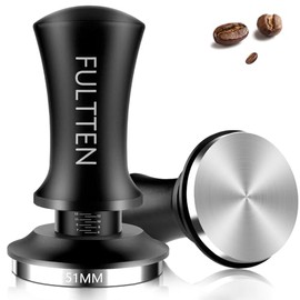 Fultten Espresso Tamper,Tamper for Espresso Machine,53mm Stainless Coffee Tamper, Spring Loaded 30lb Calibrated Espresso Tamp for Premium Barista,Espresso Machines Accessory Black