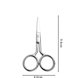Facial Hair Scissors Small Scissors, Professional Small Ear Nose Hair Small Round Ended Scissors Stainless Steel Straight Tip Scissor for Eyebrows, Nose, Facial, Beard, Eyelash, Moustache