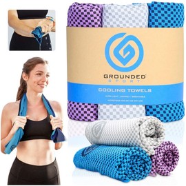 Grounded Sport Lightweight Microfiber Cooling Towel 3-Pack | 12" x 39"