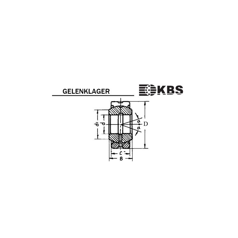 KBS Joint Bearing GE 20 FO 2RS 2RS (geh 20