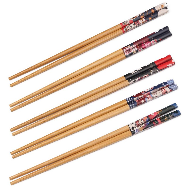 Chopsticks, 5 Pairs Chopsticks, Japanese Chopsticks, Sushi Sticks, Bamboo Chopsticks,