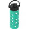 Lifefactory 12-Ounce Glass Water Bottle with Active Flip Cap and