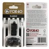 FOX40 Classic 115db Whistle (Black) Lanyard Included, Pealess Construction (No