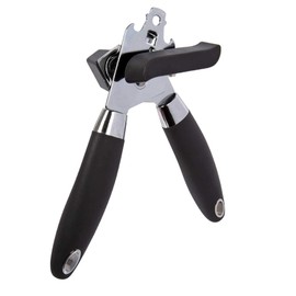 Luciano Housewares, Deluxe Stainless Steel Can Opener, 2.5 x 8.25 inches, Black