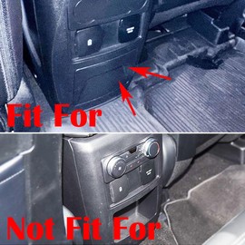 Fit for Ford Explorer 2023 2022 2021 2020 Carbon Fiber Style ABS Plastic Panel Decals, A/C Knob, Heated Seat Switches, USB 12V Power Outlet & Cup Holder Frame Trim
