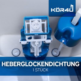 kör4u Lifter Bell Seal, Rubber Seal 63 x 32 mm, Seal for Cisterns, Suitable for Geberit (1)