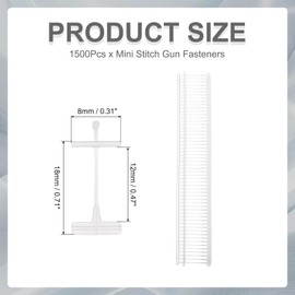 10000pcs 5mm Micro Tagging Gun Fasteners, Mini Stitch Gun for Clothes, Tag Pins Clothing Tagging Barbs Attachments Garment Price Tag Barb for Clothing Fine Stitch Tag Gun