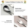 Berglander Children's Cutlery 4-Piece Stainless Steel Children's Tableware Set, Child