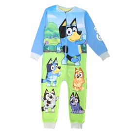 Bluey Boys Girls Kids Onesie, Sleepsuit, All in One Pyjamas, Blue, Age 18-24 Months