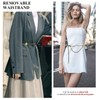 Long Keeper Leather Waist Bag - Women Mini Chain Belt