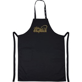 EXPRESS-STICKEREI Apron Papa Grill/Chef Cooking Apron with Modern Design Grill Apron for Men / Women Apron Adjustable with Pocket - Chef Cooking Kitchen Apron Men's Bib Apron Father's Day Gift, Men
