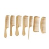 FOMIYES Bamboo Styling Comb Set Hairbrush 7pcs Mixed Style for