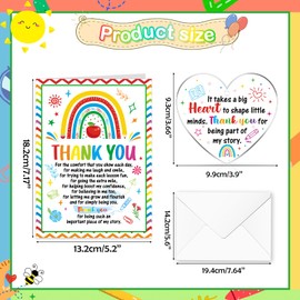HOWAF Thank You Teacher Gifts for Women Men, Thank You Teacher Card with Acrylic Hanging Teacher Keepsake, Thank You Gifts for Teachers, Teaching Assistant, Pre School, Nursery Teacher Leaving Gifts