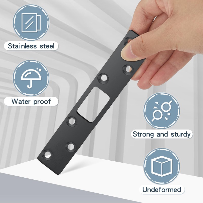 4 Pcs 6 Inch Door Strike Plate Security Latch Strike
