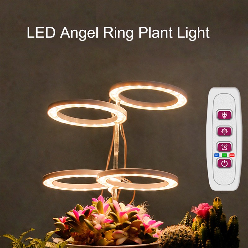 LED Plant Grow Light 5 Dimmable Modes 4 Head Timing
