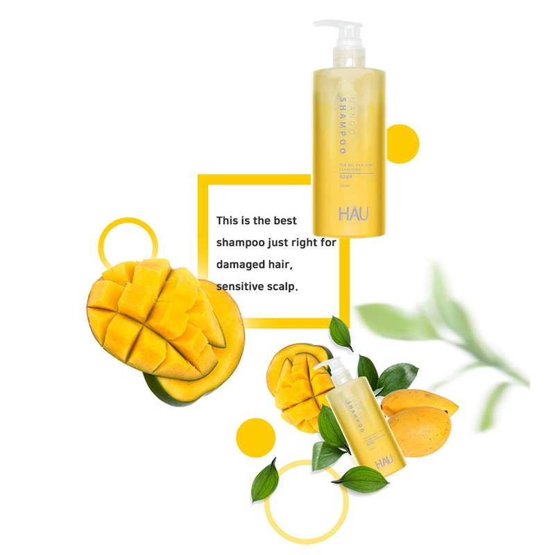 Hau Professional Mango Shampoo for All Hair Types 12 fl