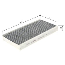 Bosch 1987432412 Activ Carb Pass Comp Filt