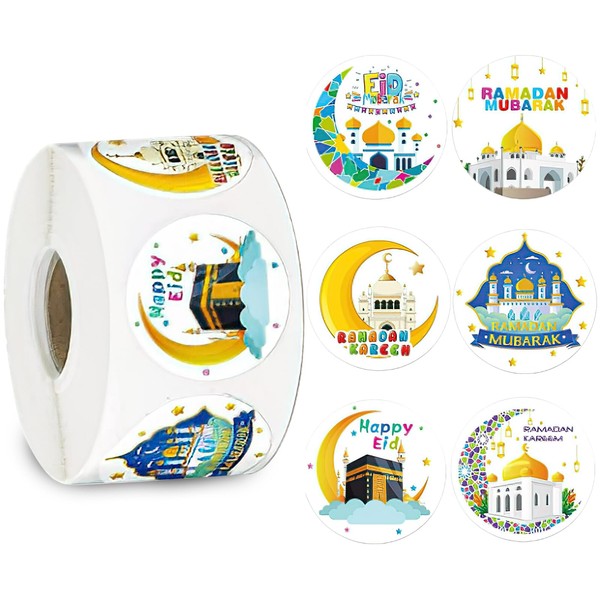 Pack of 500 Ramadan Eid Mubarak Stickers, Ramadan Stickers, Ramadan