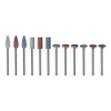 12 Pieces of Assorted Grit Silicone Polishers Jewelry Making Mounted Rotary Polishing Tool Set