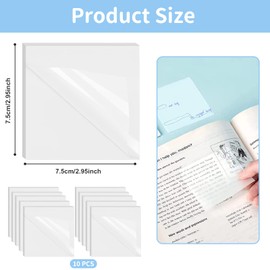 Notas Adhesivas Transparentes, 500 Hojas 7.5 x 7.5cm Transparent Sticky Notes, Notas Adhesivas Transparentes Notas adhesivas removibles Translúcidas Lmpermeables para La Oficina, La Escuela y El Hogar