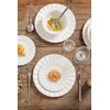 HOMBENE Plates and Bowls Sets, 12 Piece Dinnerware Sets Bone