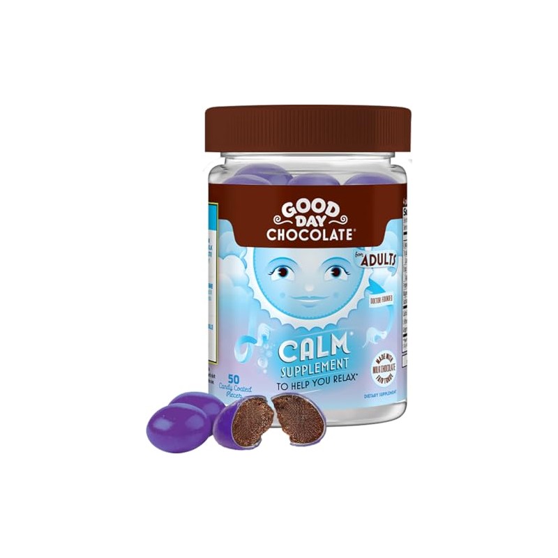 Good Day Chocolate Natural Calming Supplement for Adults, Blend of