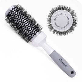 Bombshell Ceramic Round Brush — Pro Ultra Ceramic Thermal Round Hair Brush with Rubber Handle, Round Brush for Blow Drying, Curling, and Styling 1.7"