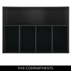 iDesign 5-Section Divided Vanity Organizer for Cosmetic Storage - Black